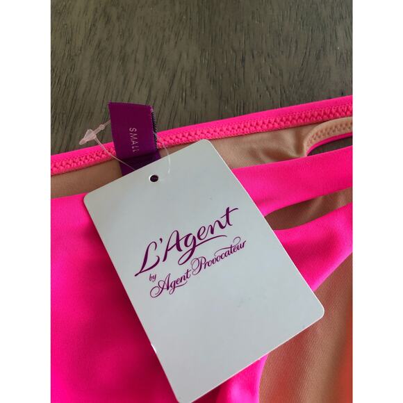 L'AGENT by Agent Provocateur Agata Pink Bikini Bottom - S 2 - Picture 5 of 5